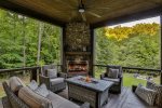 Enjoy A Real Fire On The Covered Porch